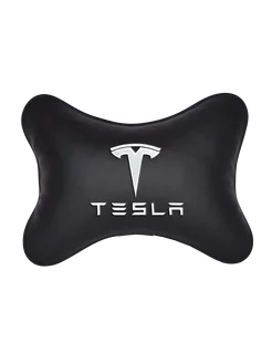 Подушка косточка экокожа Black TESLA