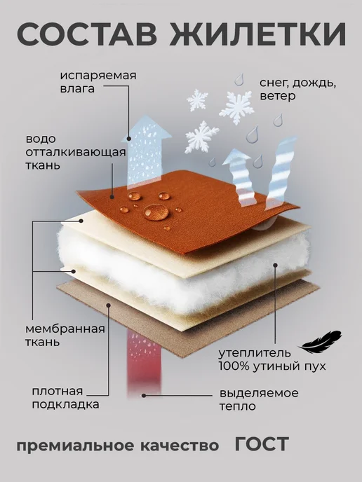 Bruno Moretti Жилетка демисезонная осенне-весенняя с капюшоном модная, черный, фото 4