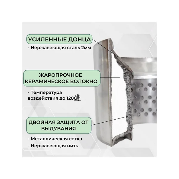 Пламегаситель коллекторный 100*100*54 универсальный