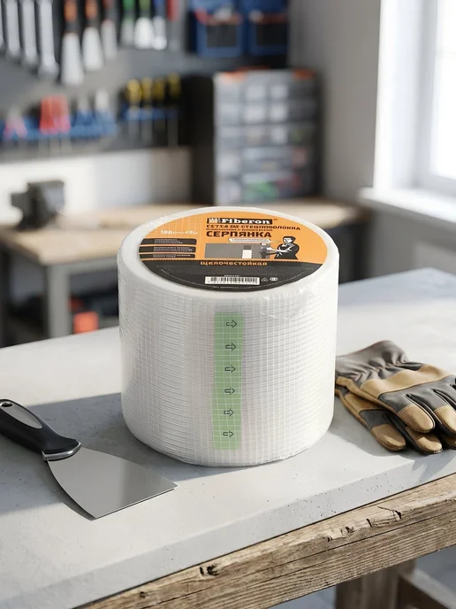 FIBERON Лента серпянка 100 мм 45 м для армирования стекловолокно, вариант, фото 2