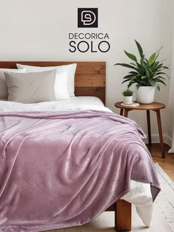 Теплый плед 200х220 евро на диван Solo Decorica 258863418 купить за 1 287 ₽ в интернет-магазине Wildberries