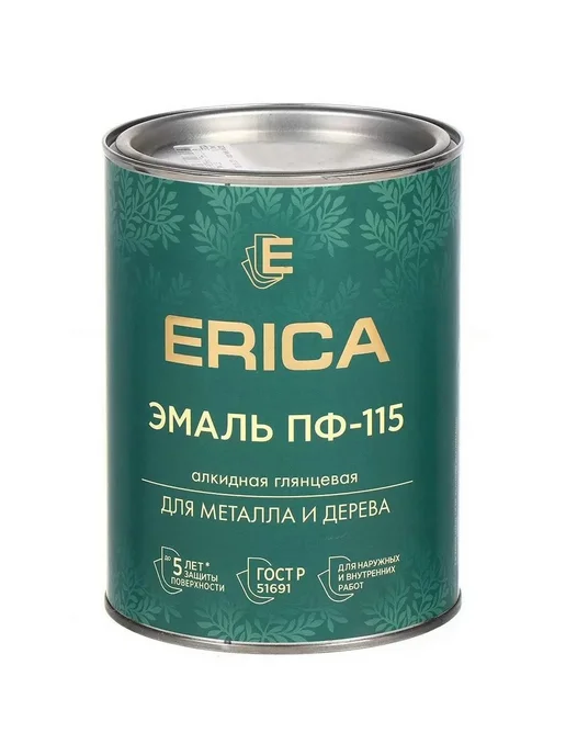 Erica Эмаль ПФ-115 терракотовая 0.8 кг для наружных, 800 г