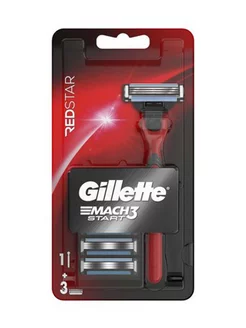 Gillette Mach 3 Start RedStar Бритвенный станок+2 кассеты