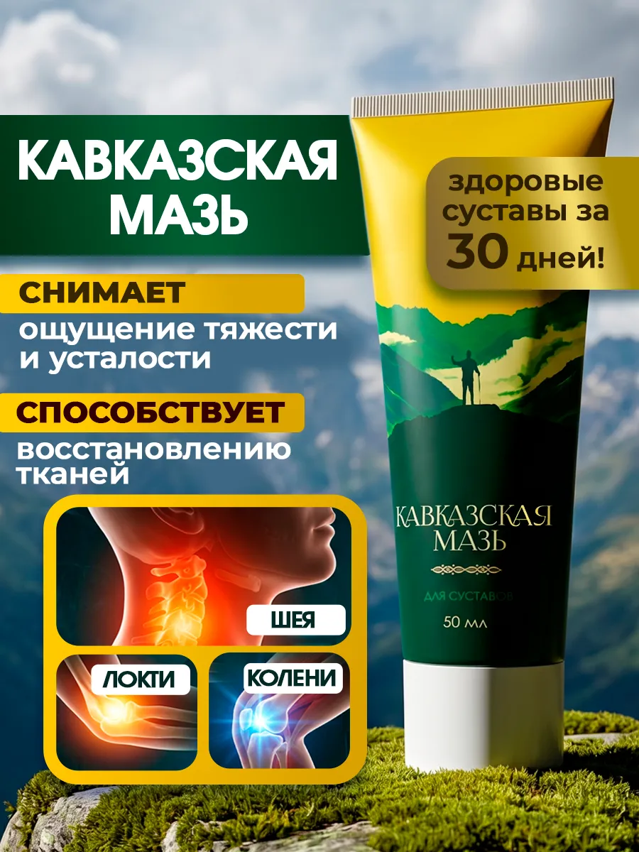 Мазь для суставов и связок Кавказская
