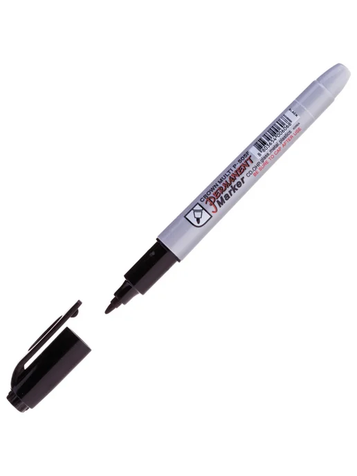 Crown! Маркер перманентный Multi Marker Slim черный 1мм, черный, фото 3