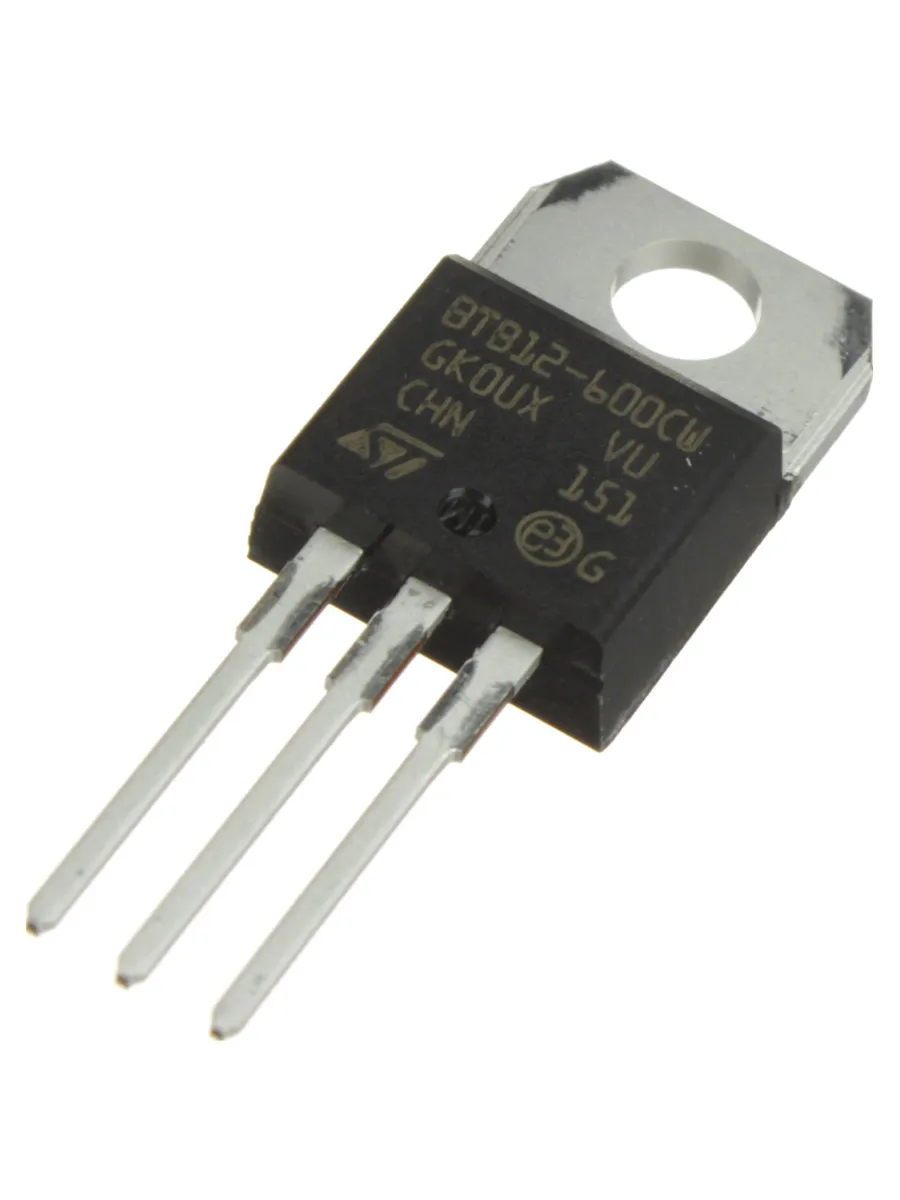 Симистор BTB12-600CWRG TO-220AB STM (12А 600В 35мА 3Q бессна