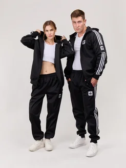 Adidas Спортивный костюм флисовый большие размеры Lorian 259199077 купить за 5 083 ₽ в интернет-магазине Wildberries