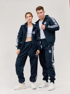 Adidas Спортивный костюм флисовый большие размеры Lorian 259199078 купить за 4 427 ₽ в интернет-магазине Wildberries