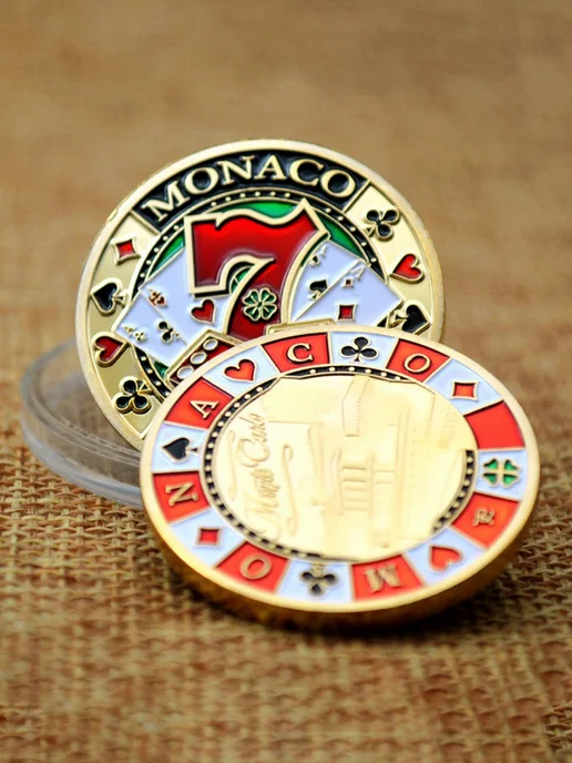 LAWE COINOPOLIS Коллекционная монета Monako Monte-Carlo 24k 32 мм, вариант, фото 4