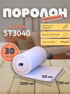 Поролон высокоплотный листовой ST3040 75х200х10 см Формат 259223152 купить за 3 250 ₽ в интернет-магазине Wildberries