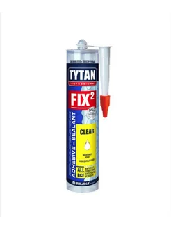 Клей монтажный TYTAN Fix2 Clear 290 мл, прозрачный