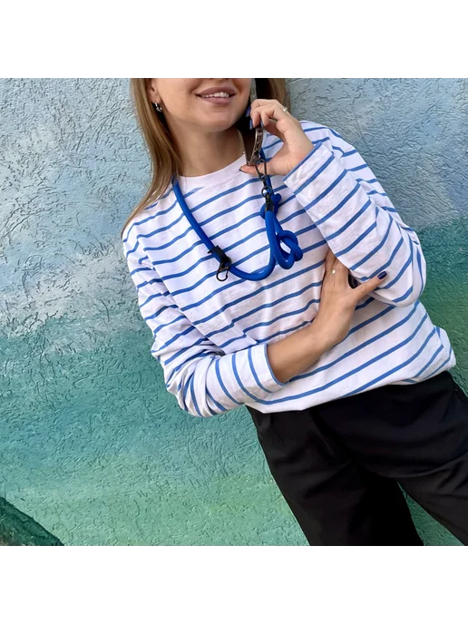 WMA STORE Шнурок на шею для телефона бейджа и ключей, синий, фото 2