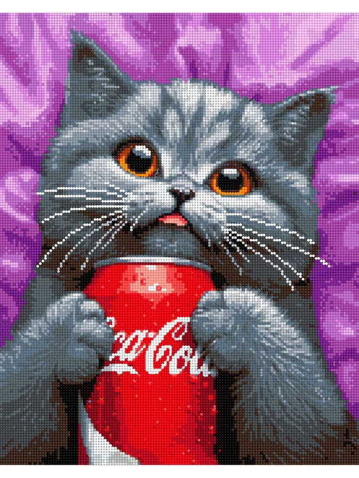 Art on Canvas Котики Алмазная мозаика на подрамнике 40х50 см, 40x50 см, фото 2