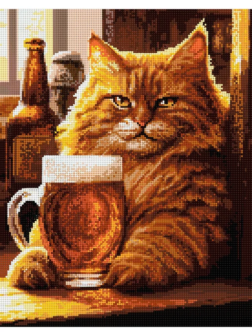 Art on Canvas В баре Алмазная мозаика на подрамнике 40х50 см, 40x50 см, фото 2