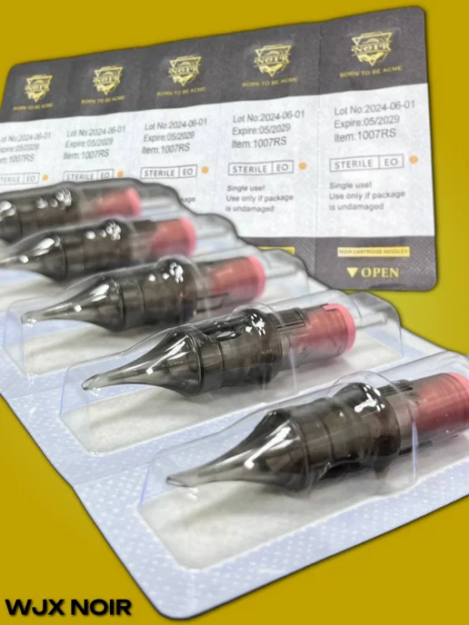WJX Картриджи NOIR 10 07 RS для тату контурные, 10 шт, 10 шт, фото 7