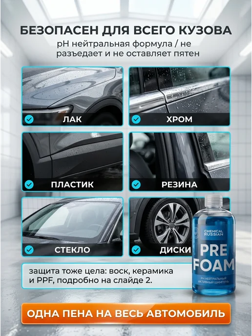 Chemical Russian Автошампунь для бесконтактной мойки Pre Foam 500 мл, 500 мл, фото 4