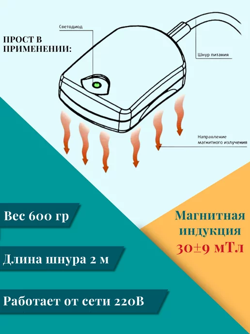 БЕЛВАР Магнитотерапевтический медицинский аппарат АМТ-01 для дома, вариант, фото 4