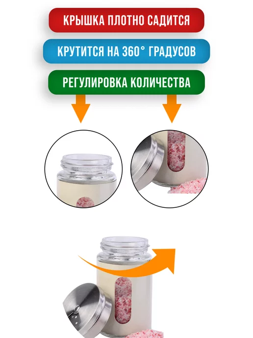 Набор для специй на стол на подставке стекло нержавейка 5 шт - фото 9