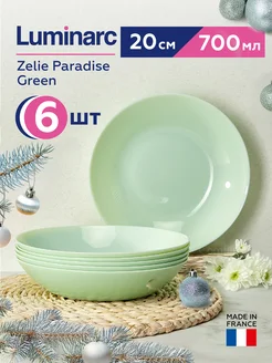 Набор тарелок суповых Zelie Paradise Green, 6 штук