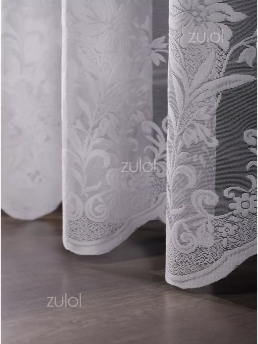 zulol Тюль штора 200х250 в спальню гостиную в цветочек, 200x250, фото 5