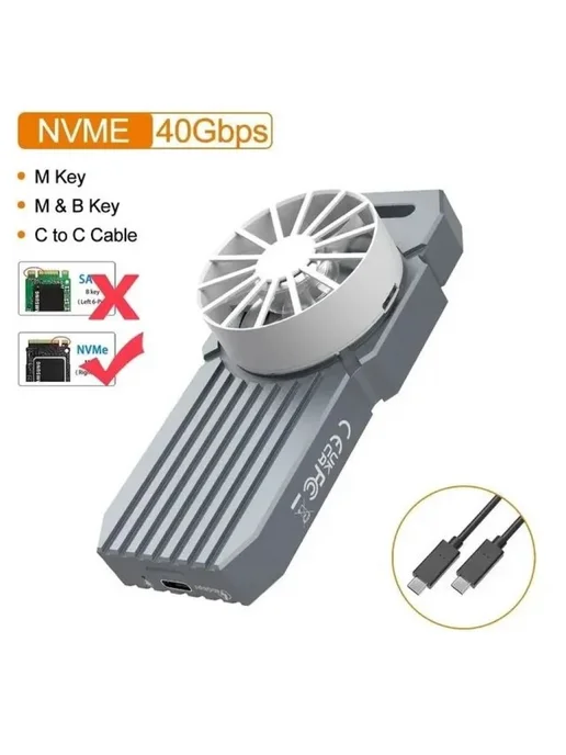 Palmexx Корпус для SSD M.2, M и B+M key, NVMe Type-С 40Гбс, вариант