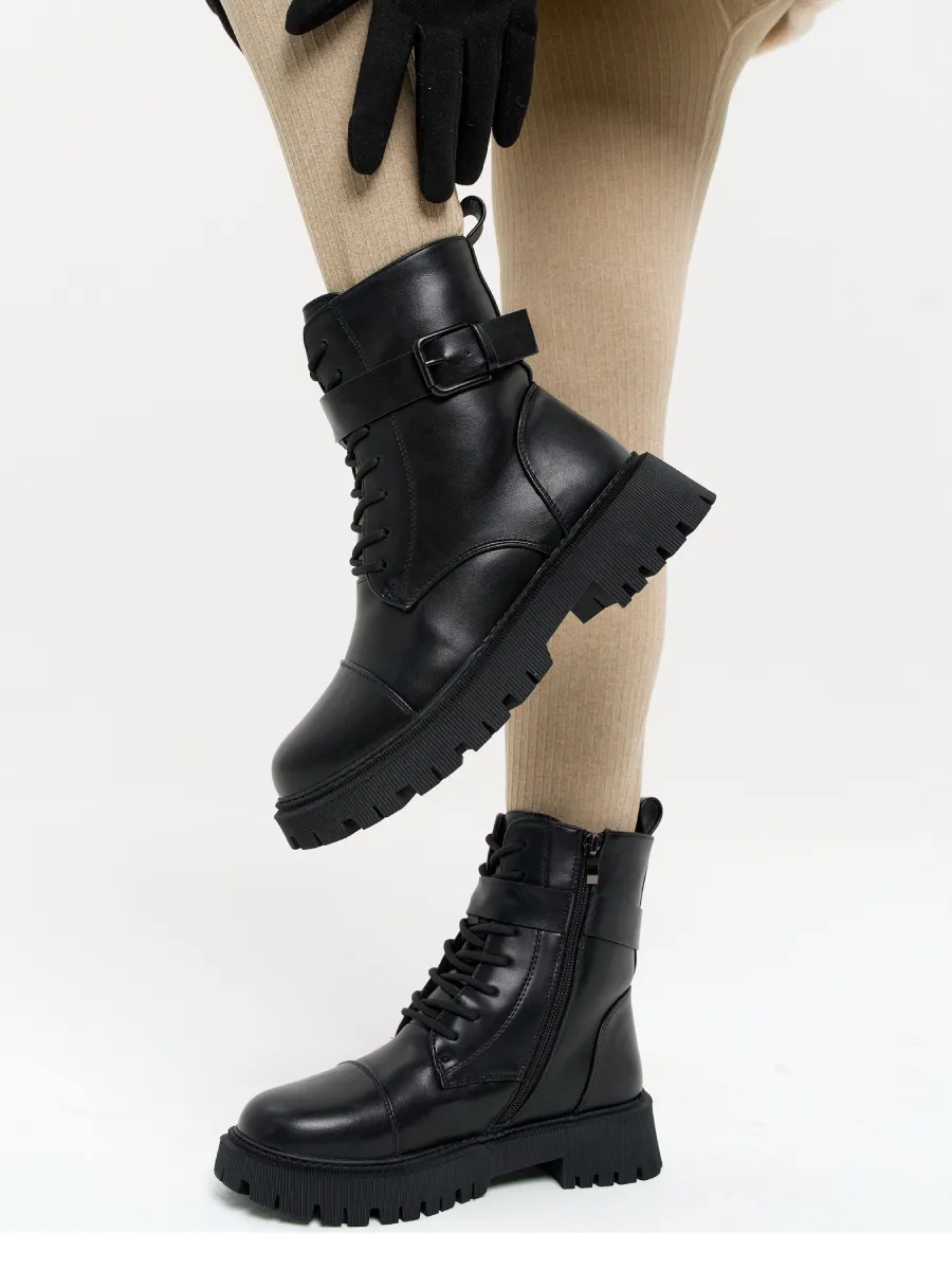 Зимние ботинки берцы с натуральной шерстью