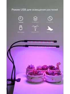 Светодиодная лампа для растений и рассады