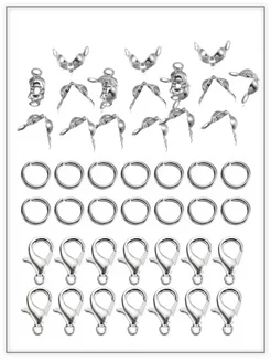 Набор фурнитуры каллоты замочки для создания бижутерии