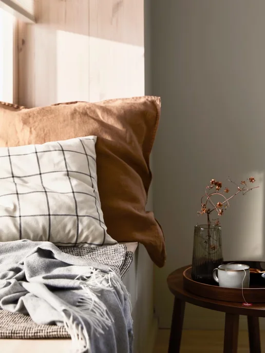 IKEA Плед тонкий 120х160 см ИКЕА серый, 120x160 см, фото 4