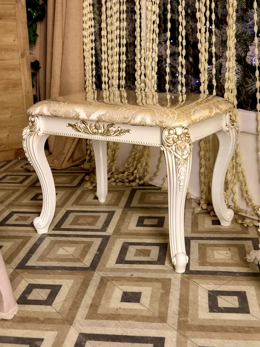FURNIHUB Пуфик табурет банкетка классика для кухни прихожей спальни, вариант, фото 2