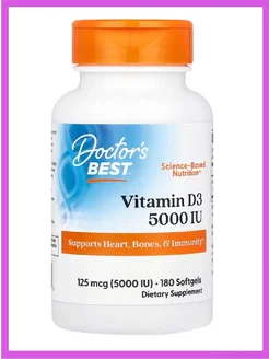 Vitamin D3, Витамин Д3 5000 единиц (ME) Doctor