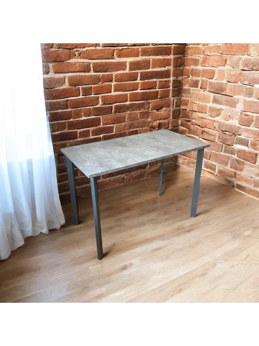 TheTableLab Игровой компьютерный стол Бетон, 110*60 см. Ножки серый хром, 110x60 см, фото 3