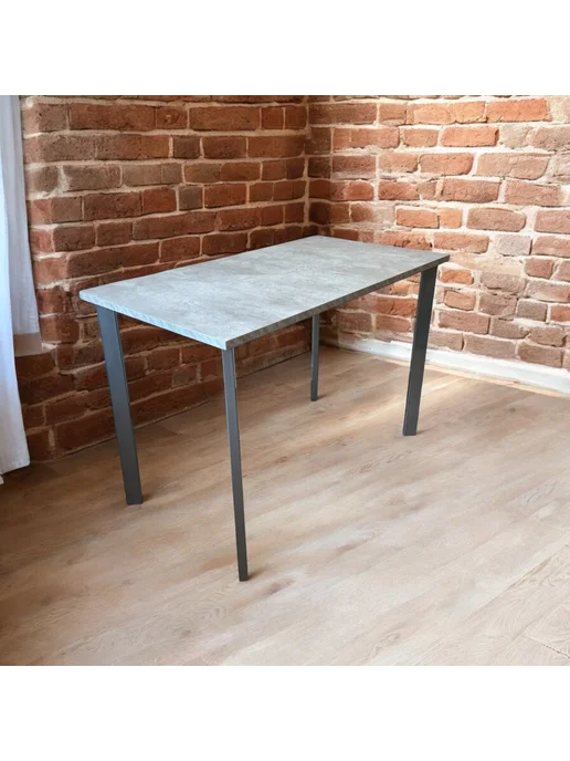 TheTableLab Игровой компьютерный стол Бетон, 110*60 см. Ножки серый хром, 110x60 см, фото 4