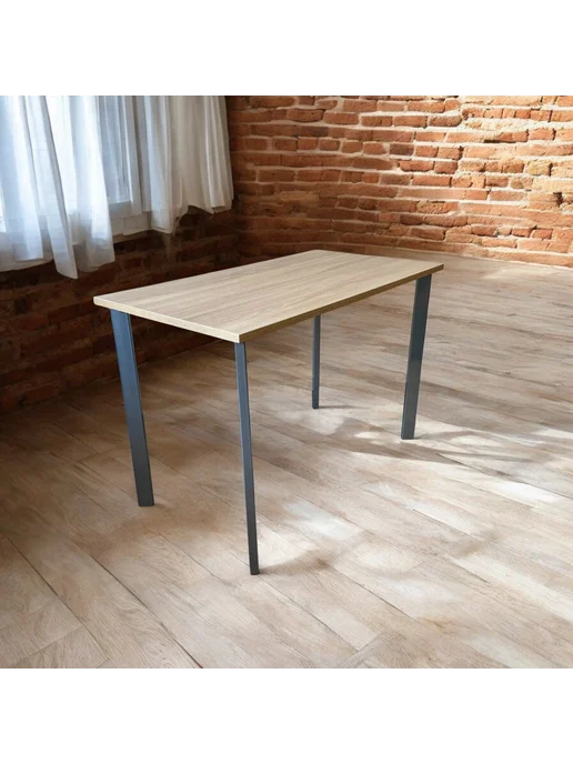 TheTableLab Игровой компьютерный стол Дуб, 110*60 см. Ножки серый хром, 110x60 см, фото 5