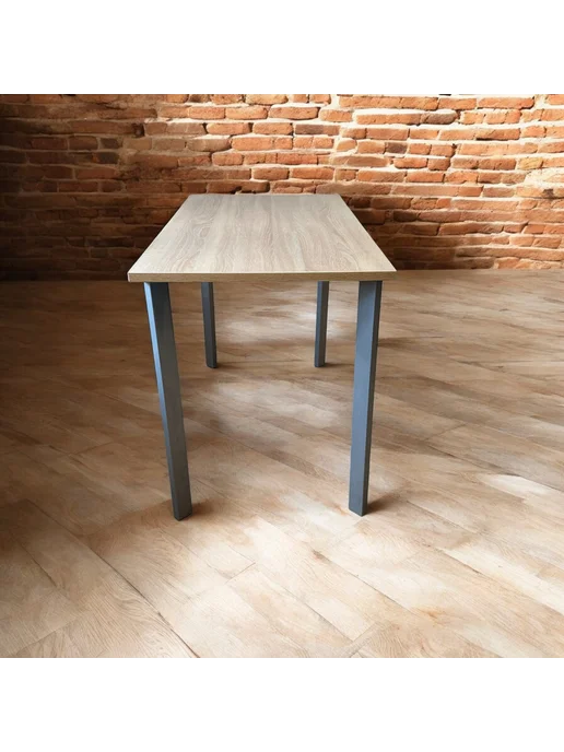 TheTableLab Игровой компьютерный стол Дуб, 110*60 см. Ножки серый хром, 110x60 см, фото 6