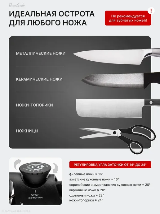 BuonGusto Точилка для ножей, вариант, фото 2