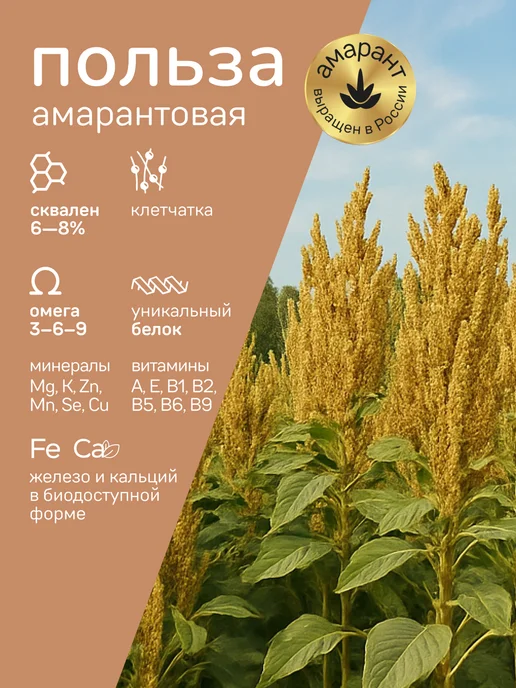 Amarancho Гарнир амарант с зеленой гречкой, грибами и овощами, 300 г, 300 г, фото 6