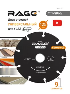 Диск отрезной пильный для УШМ(болгарки) 125 мм RAGE 259837880 купить за 573 ₽ в интернет-магазине Wildberries