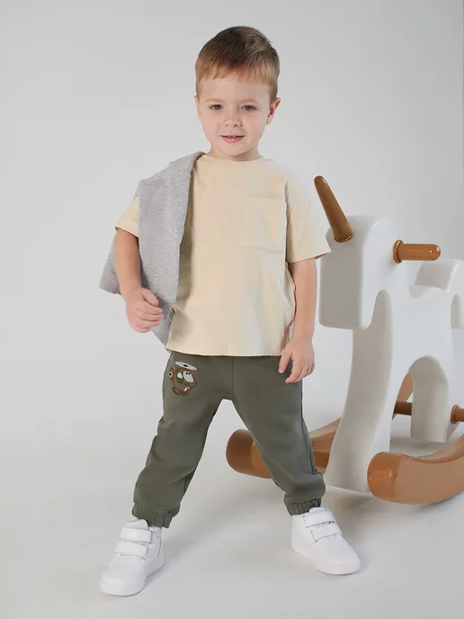 Mami-kids Штанишки для мальчиков брюки для новорожденных детей, зеленый, фото 5
