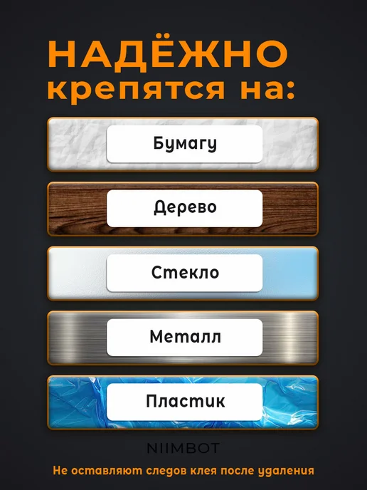 Niimbot Этикетки для термопринтера 50х30 3 рулона, 40x20, фото 3