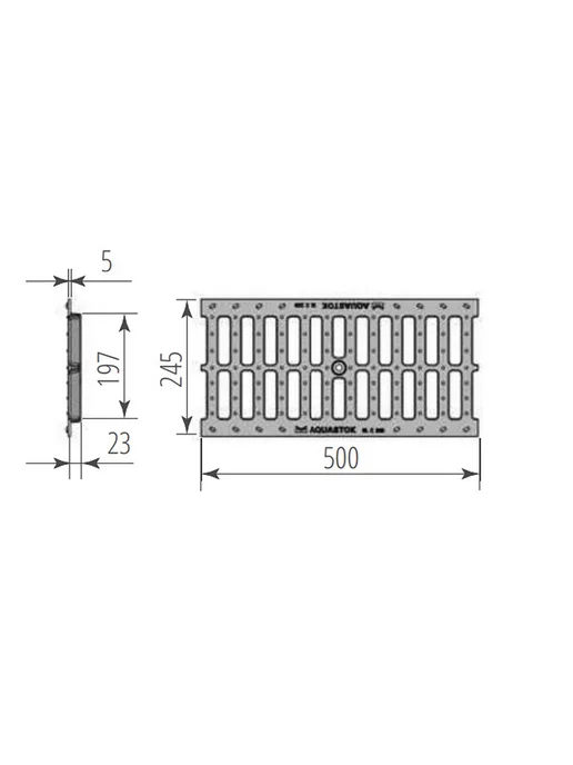 Aquastok Решетка чугунная РЧЩ Norma DN200 С250 2 шт, 2 шт, фото 5
