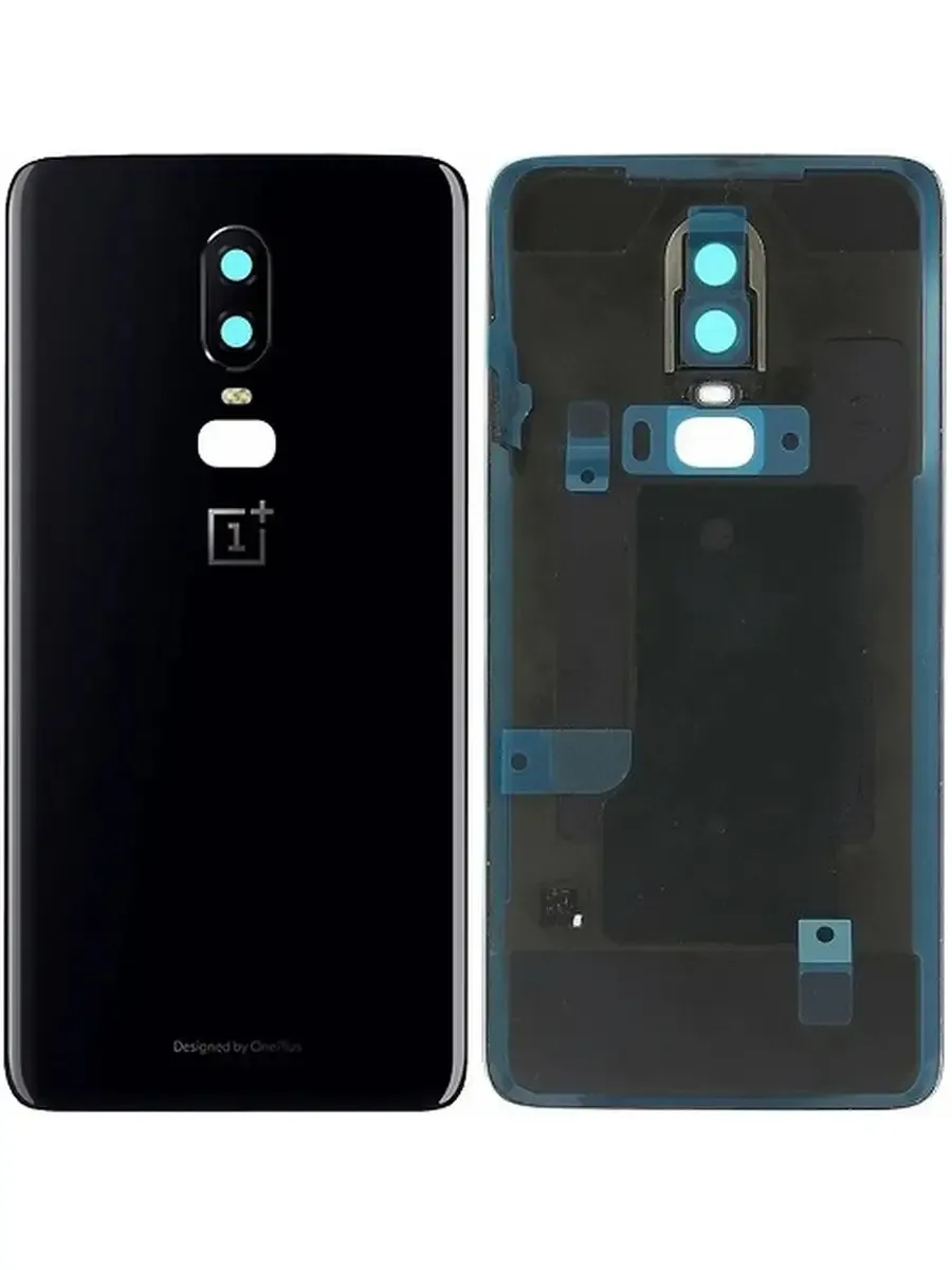 Задняя крышка для OnePlus 6 черная глянцевая (Mirror Black)