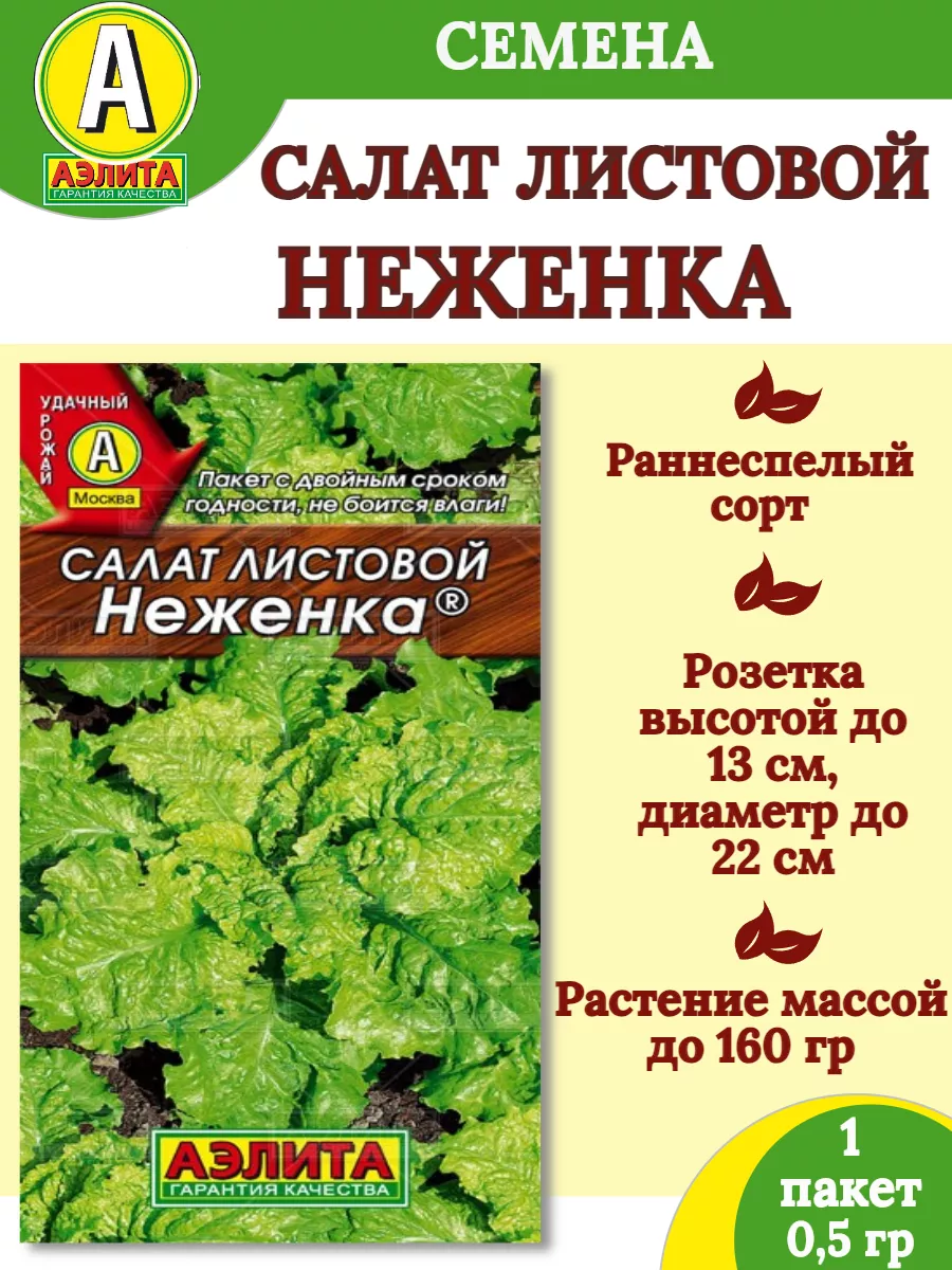 Семена салат листовой НЕЖЕНКА - 1 пакет