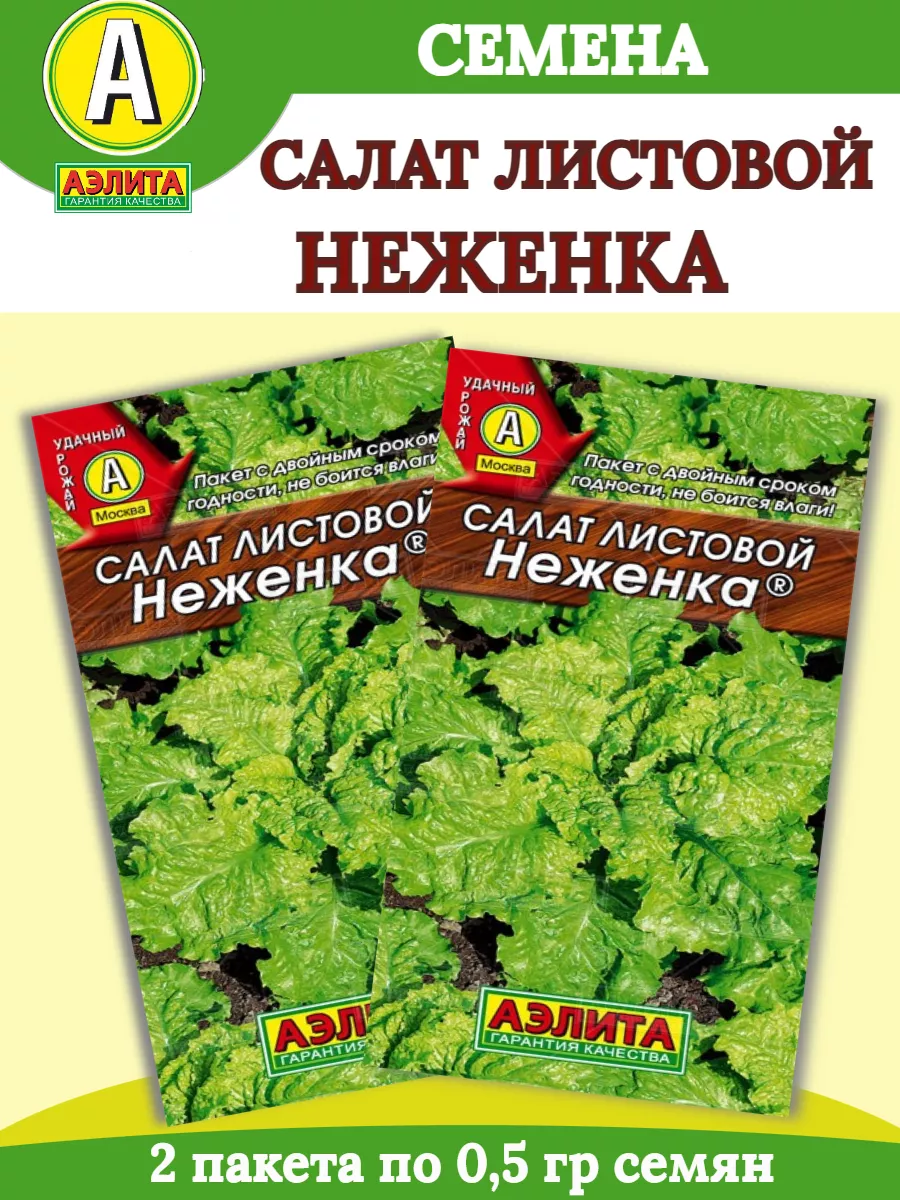 Семена салат листовой НЕЖЕНКА - 2 пакета