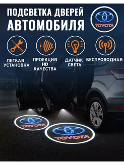 Проекция логотипа авто Подсветка в машину Тойота Toyota My-Time 260017368 купить за 347 ₽ в интернет-магазине Wildberries