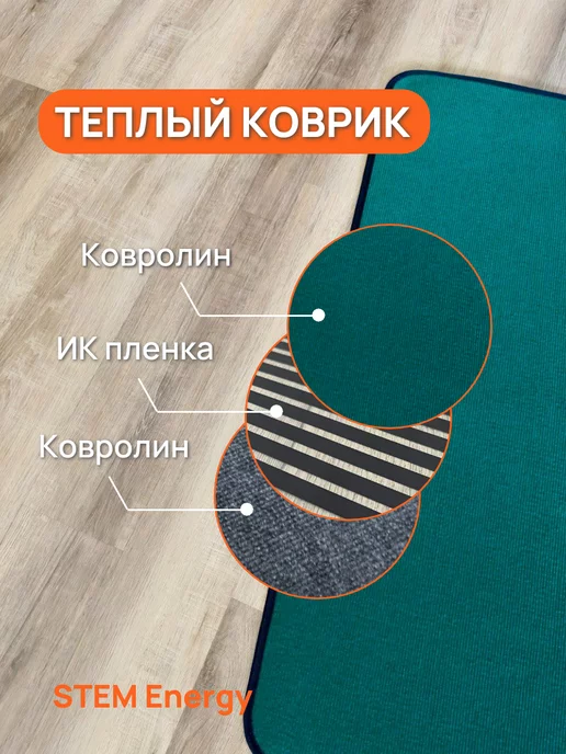 STEM Energy Электрический коврик для ног 106x56, 106x56, фото 5