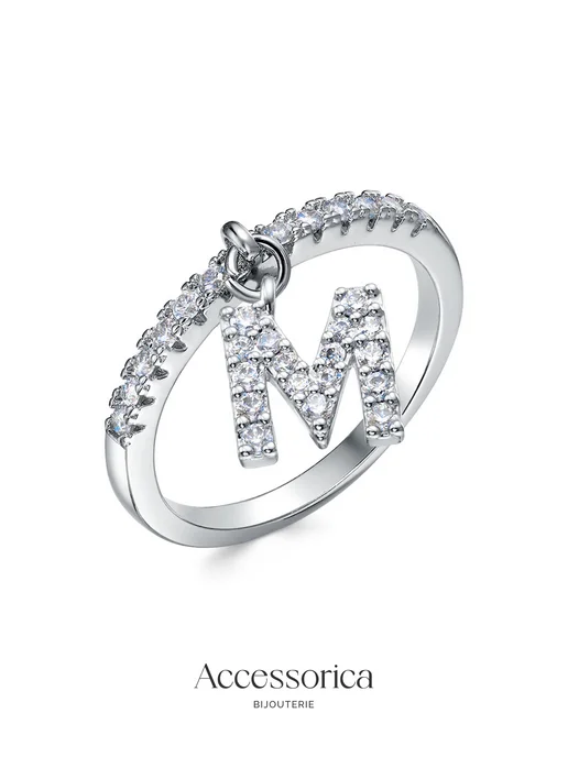 Аксессорика Кольцо бижутерия с буквой М Accessorica, вариант, фото 2