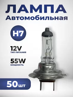 Галогеновая лампа H7 12V 55W 50шт 260146224 купить за 2 593 ₽ в интернет-магазине Wildberries