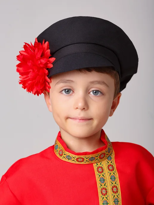 Yasmic Картуз с цветком, черный, фото 3