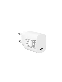 Сетевое зарядное устройство, 20 Вт, 1xUSB-C, белый